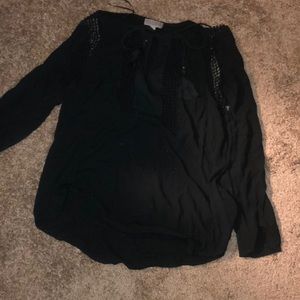 Playful long sleeve shear top